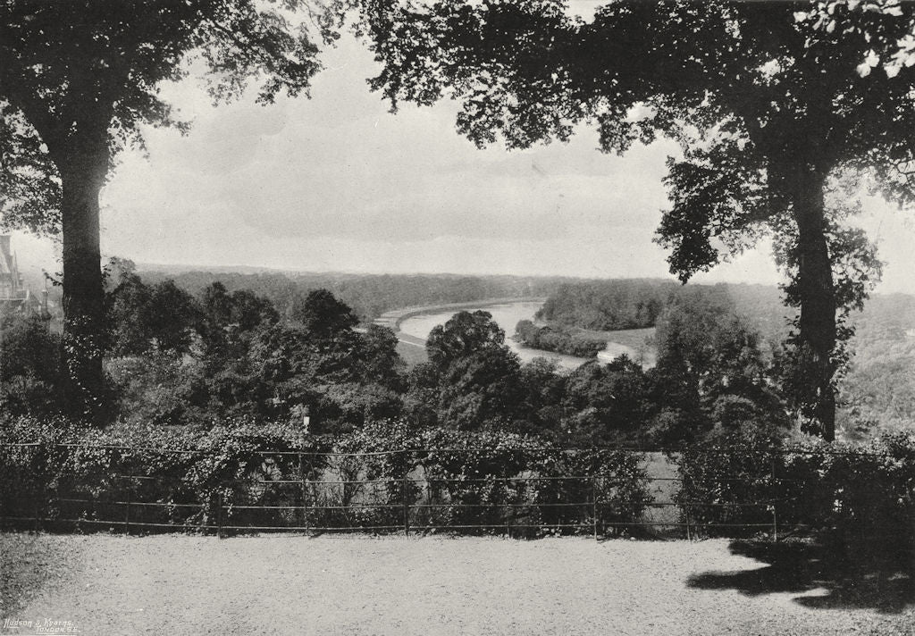 LONDON. Terrace, Richmond Hill 1897 old antique vintage print picture
